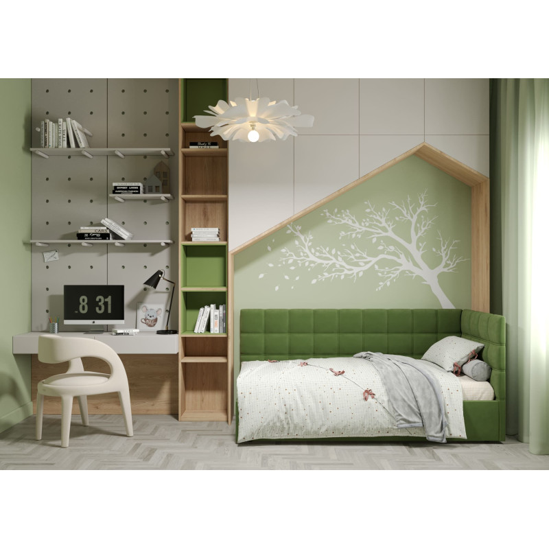 Кровать угловая Leon/Леон без механизма (90х190)