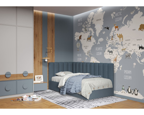 Ліжко кутове Preston/Престон без механізму (90х190)