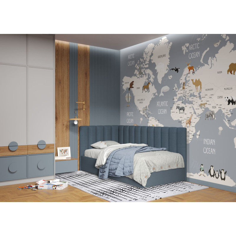 Кровать угловая Preston/Престон с механизмом (90х190)