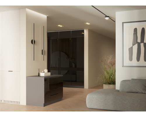 Шафа розпашна 1500 3-дв. Noir/Нуар