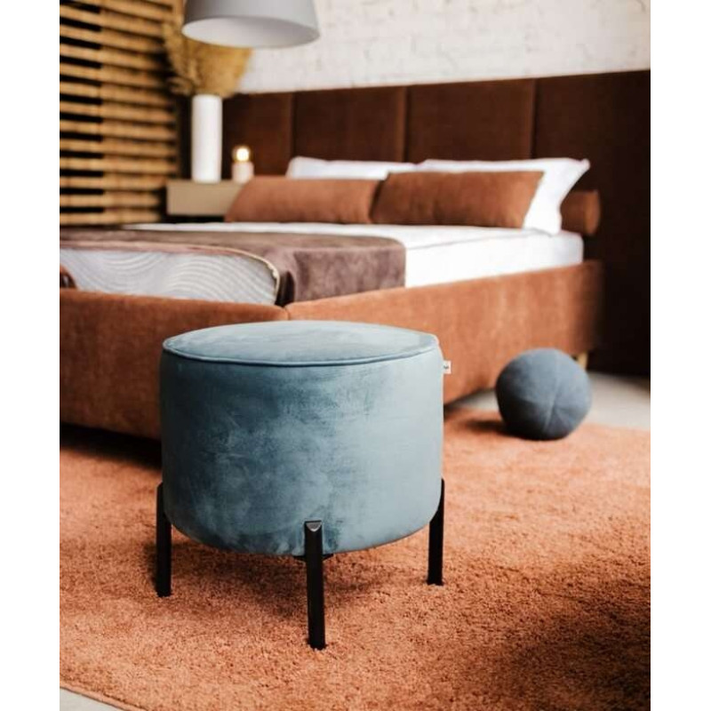 Пуф Круглий D-450 на чорних опорах